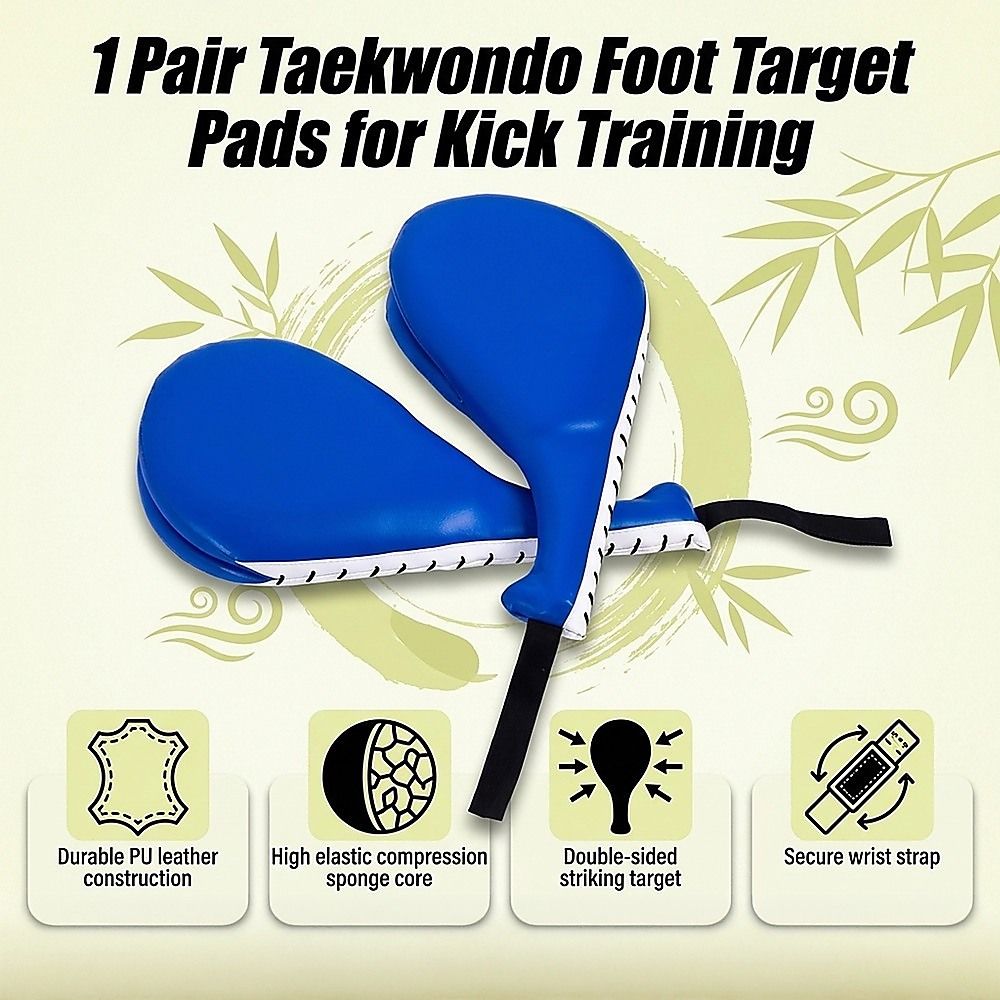 1 Pair Taekwondo Foot Target Pads for Kick Training V63-955111