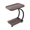 C-Shaped Corner End Table with Wheels Sofa Side V63-955141