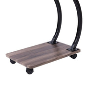 C-Shaped Corner End Table with Wheels Sofa Side V63-955141