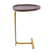Modern Oval Side Table Gold Base Sofa End Table V63-955151