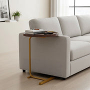Modern Oval Side Table Gold Base Sofa End Table V63-955151