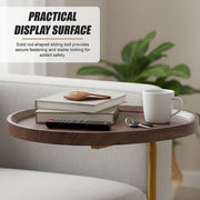 Modern Oval Side Table Gold Base Sofa End Table V63-955151