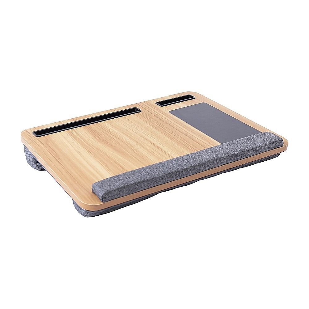 Portable Lap Desk with Mouse Pad Cushion Oak V63-955161