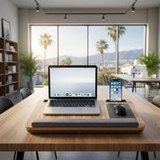 Portable Lap Desk with Mouse Pad Cushion Oak V63-955161