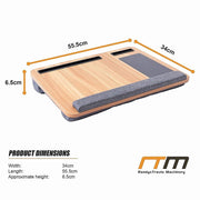 Portable Lap Desk with Mouse Pad Cushion Oak V63-955161