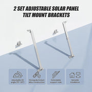 2 Set Adjustable Solar Panel Tilt Mount Brackets V63-955191