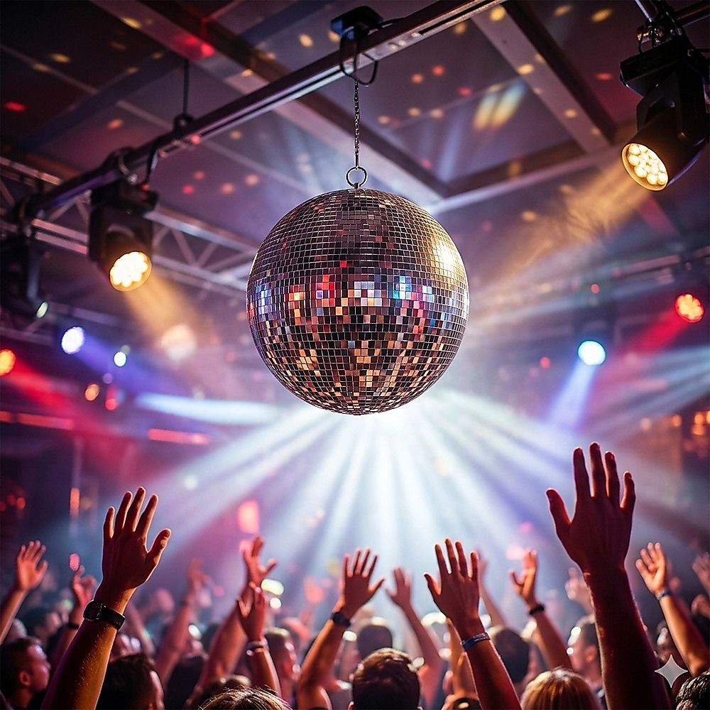 Silver Mirror Disco Ball Hanging DJ Party Decor V63-955211