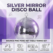 Silver Mirror Disco Ball Hanging DJ Party Decor V63-955211