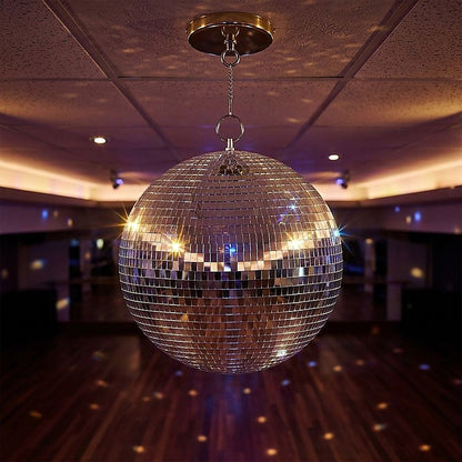 Silver Mirror Disco Ball Hanging DJ Party Decor V63-955211