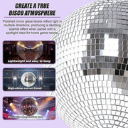 Silver Mirror Disco Ball Hanging DJ Party Decor V63-955211