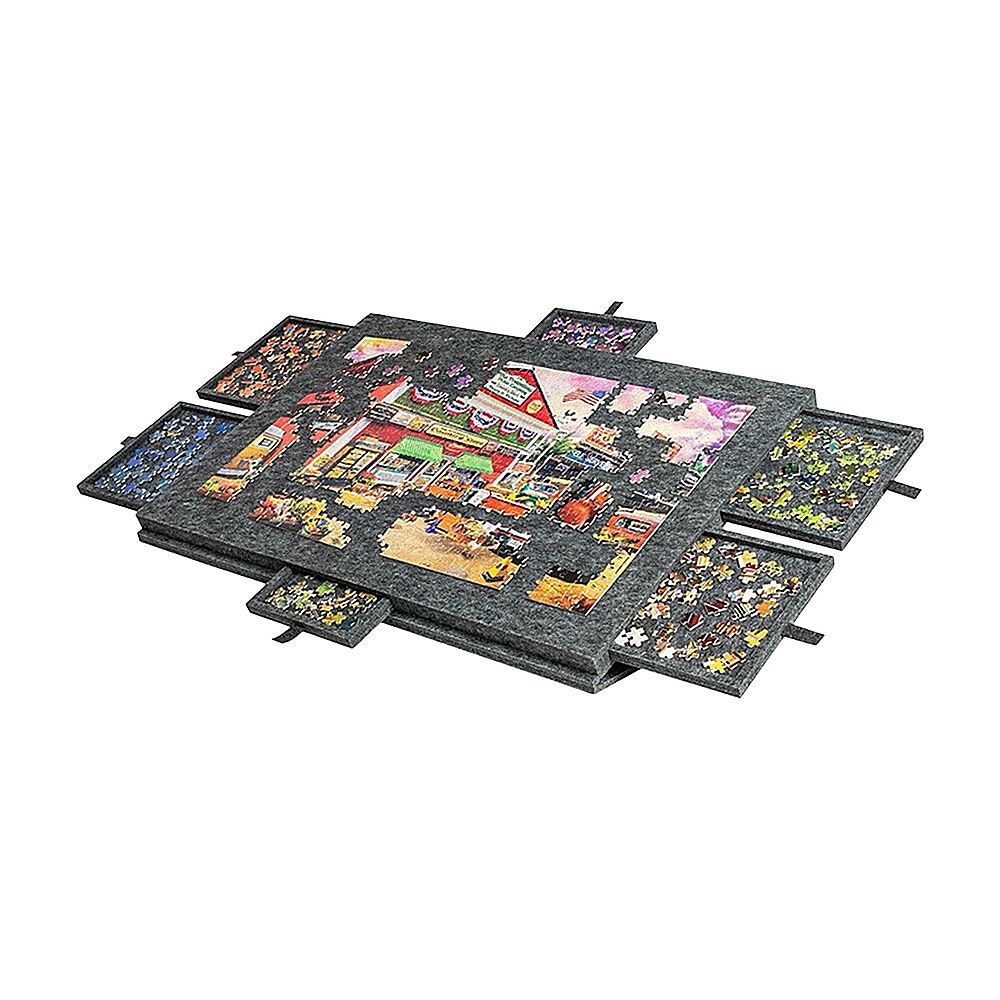 1000 Piece Felt Jigsaw Puzzle Board with 6 Drawers Portable Table V63-955231