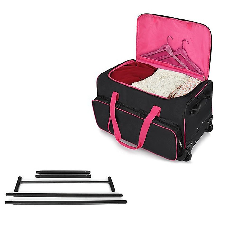 736.6 mm Heavy Duty Rolling Dance Bag with Garment Rack for Travel V63-955251