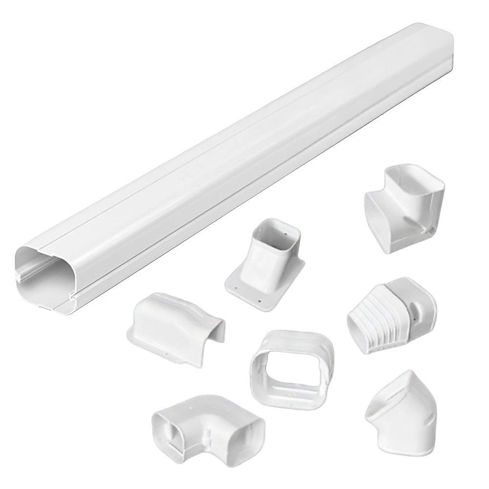 75mm 5.4m Mini Split Line Set Cover Kit PVC for Air Conditioner Installation V63-955261