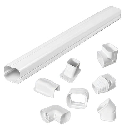 75mm 5.4m Mini Split Line Set Cover Kit PVC for Air Conditioner Installation V63-955261