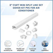 75mm 5.4m Mini Split Line Set Cover Kit PVC for Air Conditioner Installation V63-955261