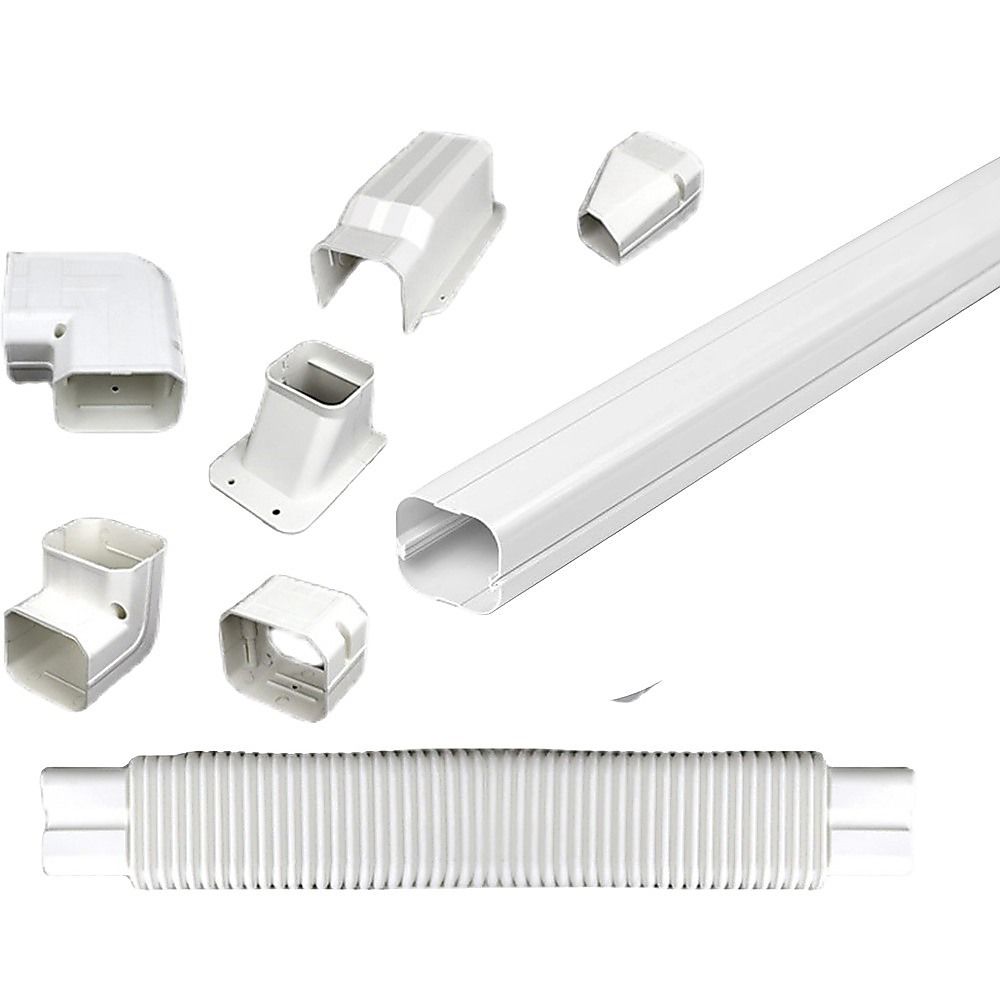 75mm 5.4m Mini Split Line Set Cover Kit PVC for Air Conditioner Installation V63-955261