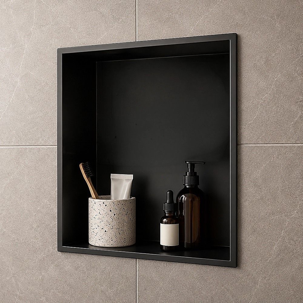 Stainless Steel Shower Niche 32x32cm Shelf Insert Wall Recessed V63-955281