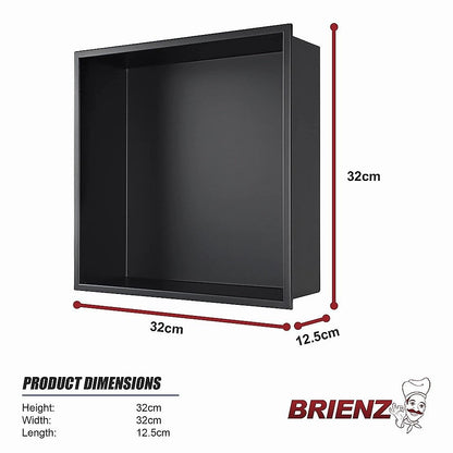 Stainless Steel Shower Niche 32x32cm Shelf Insert Wall Recessed V63-955281