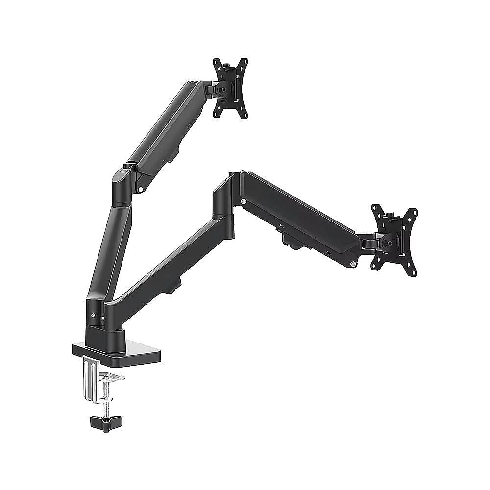 Dual Arm Monitor Desk Mount Bracket Spring Assisted 17-32 Inch Full Motion V63-955291