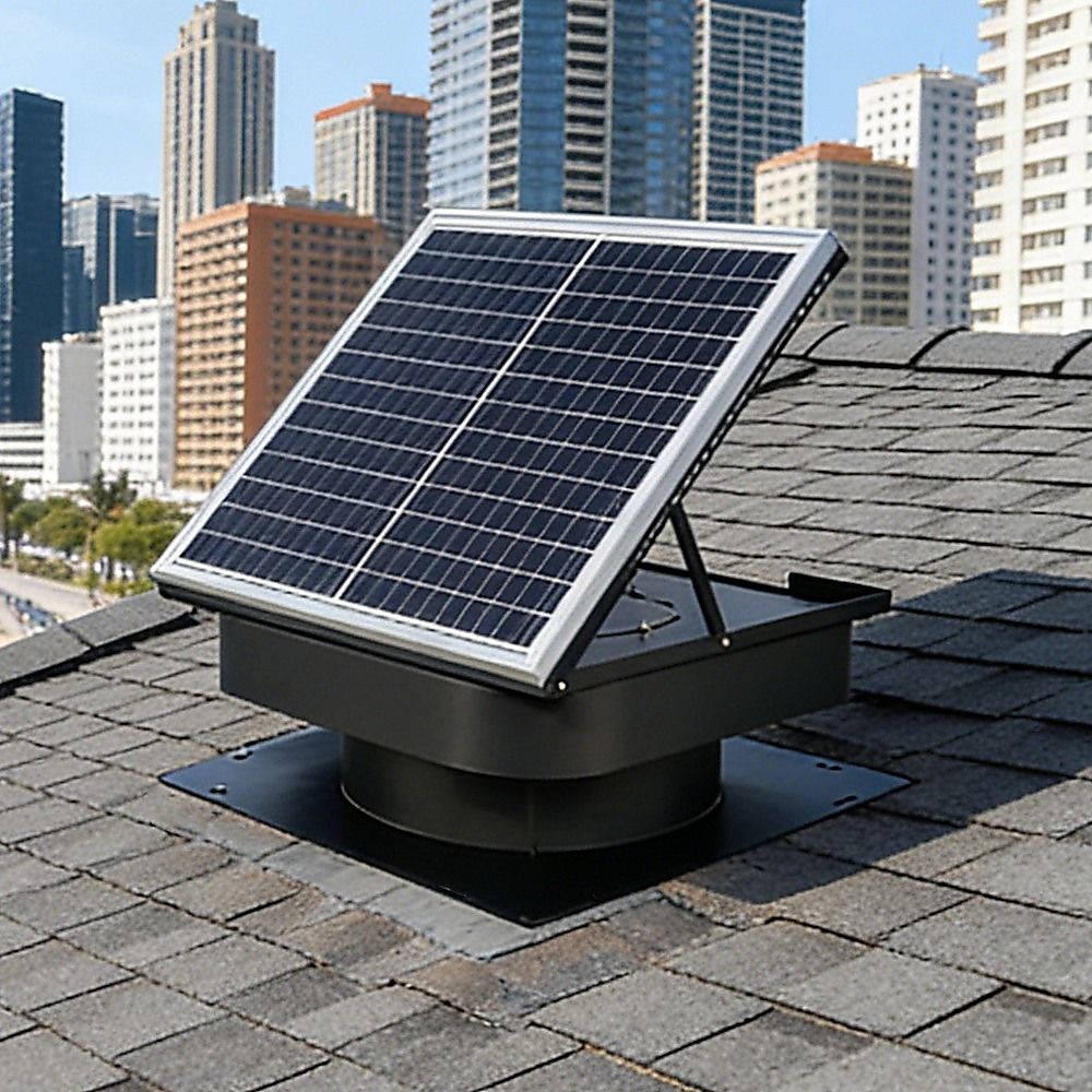 30W Solar Roof Vent Fan Exhaust Attic Ventilation for Home Garage Van V63-955311