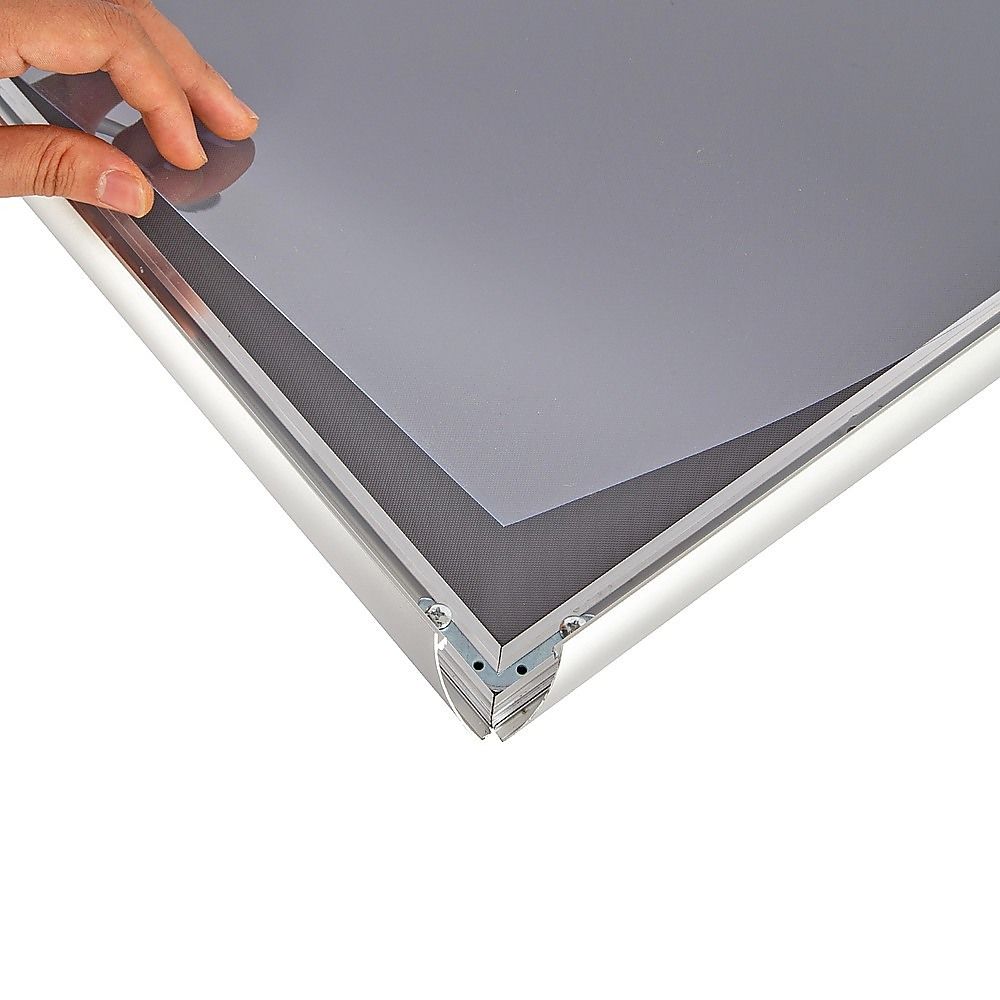 A0 2pc Aluminium Snap Poster Frame Wall Mount Sign Holder Silver V63-955331