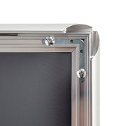 A0 2pc Aluminium Snap Poster Frame Wall Mount Sign Holder Silver V63-955331