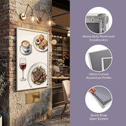 A0 2pc Aluminium Snap Poster Frame Wall Mount Sign Holder Silver V63-955331