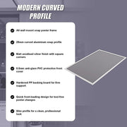 A0 2pc Aluminium Snap Poster Frame Wall Mount Sign Holder Silver V63-955331