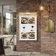 A1 2pc Aluminium Snap Poster Frame Wall Mount Sign Holder Silver V63-955341