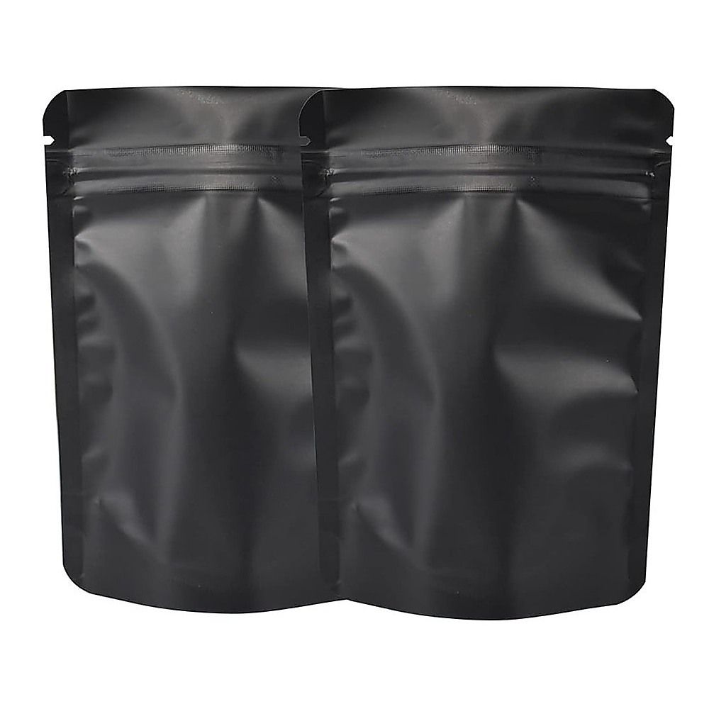 Black Aluminium Mylar Foil Stand Up Pouch 100pcs V63-955401