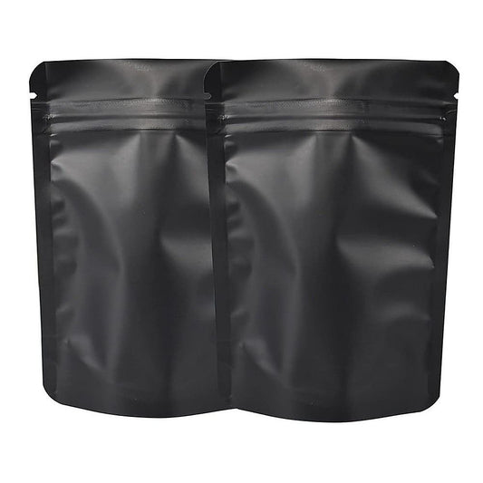 Black Aluminium Mylar Foil Stand Up Pouch 100pcs V63-955401