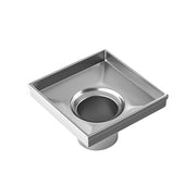 10x10cm Square Shower Drain with Removable Tile Insert Grate - Stainless steel 304SS, CUPC Certified for V63-955491