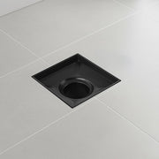 10x10cm Square Shower Drain with Removable Tile Insert Grate - Matte Black 304SS, CUPC Certified for Modern V63-955501