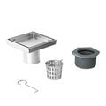15x15cm Square Shower Drain with Removable Tile Insert Grate - Stainless steel 304SS, CUPC Certified for V63-955521