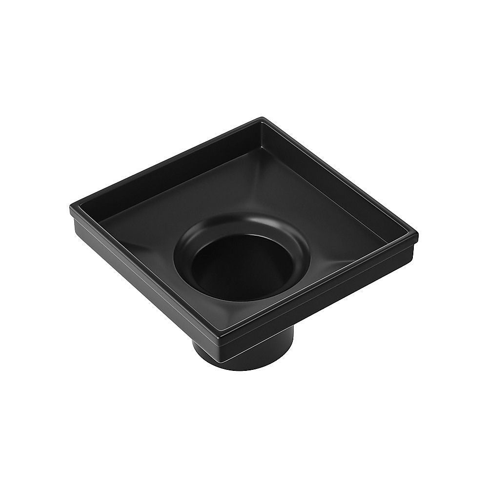 15x15cm Square Shower Drain with Removable Tile Insert Grate - Matte Black 304SS, CUPC Certified for Modern V63-955531