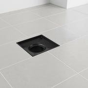 15x15cm Square Shower Drain with Removable Tile Insert Grate - Matte Black 304SS, CUPC Certified for Modern V63-955531