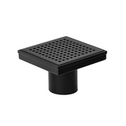 10x10cm Square Shower Drain with Grid Pattern Grate - Matte Black 304SS, CUPC Certified with Hair Strainer V63-955571