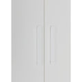 80x240cm 2-Door White Steel Shelf Wardrobe with White Handle Storage Cabinet V63-956791