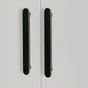 240x240cm 6-Door White Steel 1 Hanging and 2 Shelf Wardrobe with Black Handle Storage Cabinet V63-957071