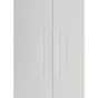 320x240cm 8-Door White Steel 2 Hanging and 2 Shelf Wardrobe with White Handle Storage Cabinet V63-957331