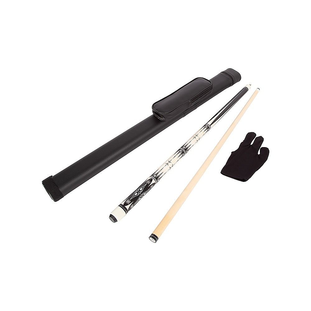 57" 2-Piece Maple Wood Billiard Pool Cue Sticks 19oz with Free Carry Bag for Smooth Control and Accuracy V63-957601