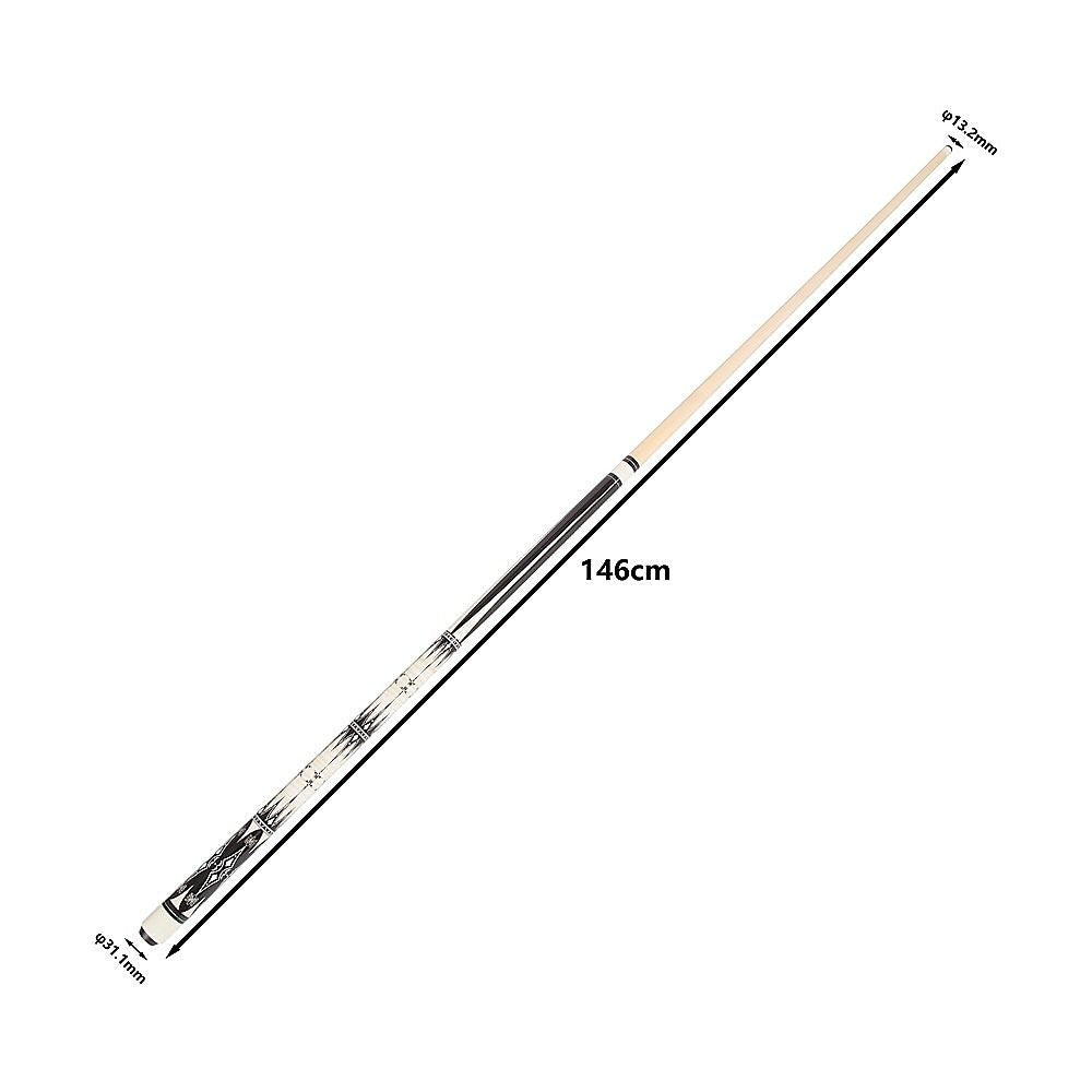 57" 2-Piece Maple Wood Billiard Pool Cue Sticks 19oz with Free Carry Bag for Smooth Control and Accuracy V63-957601