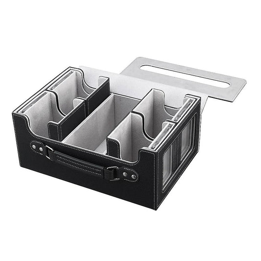 Trading Card Storage Box 4 Row TCG Organiser Magnetic Leather Case with Dividers for MTG Pokemon YuGiOh Cards V63-957681