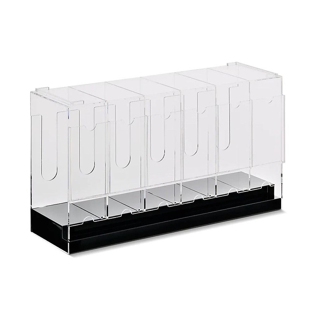 6 Slot Booster Pack Dispenser Acrylic Stackable Card Pack Display with Black Base for TCG Retail Storage V63-957731