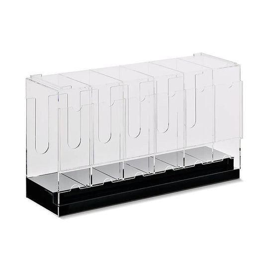 6 Slot Booster Pack Dispenser Acrylic Stackable Card Pack Display with Black Base for TCG Retail Storage V63-957731