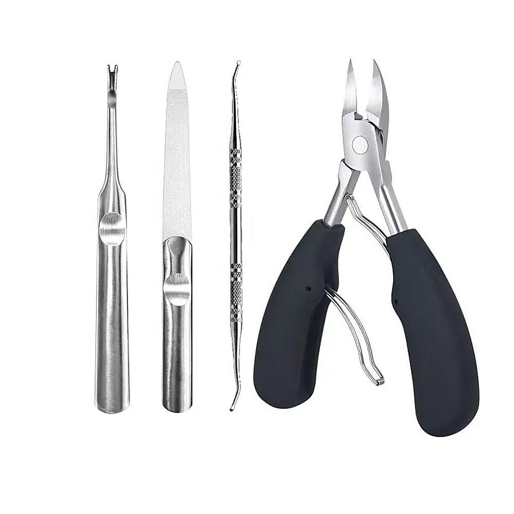 Professional Toenail Clippers Set for Thick and Ingrown Nails with Stainless Steel Podiatrist Precision Tools V63-957761