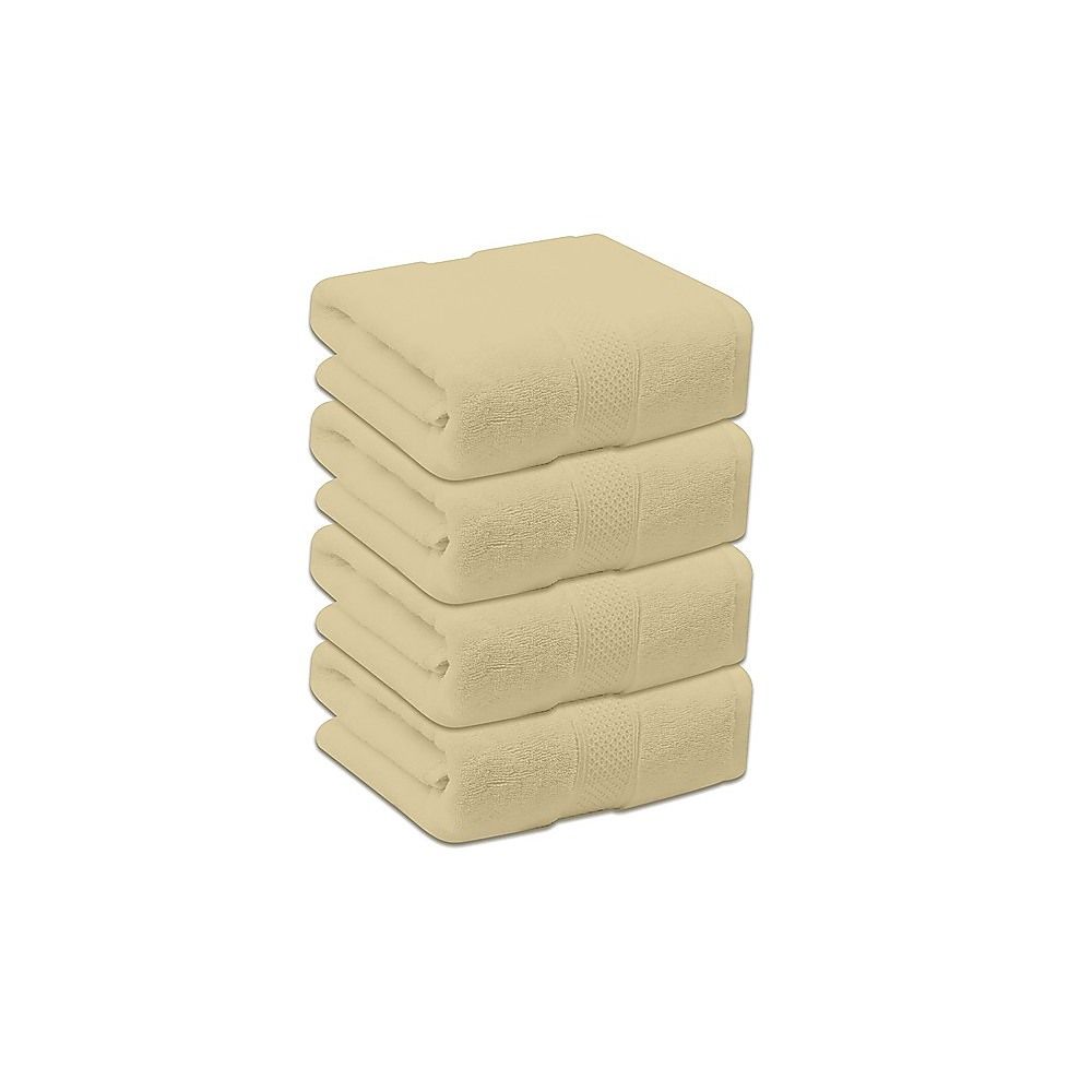 Bath Towels 500 GSM Beige Luxury Cotton Hotel Towel 4 Pack Super Absorbent Soft Drying Comfort