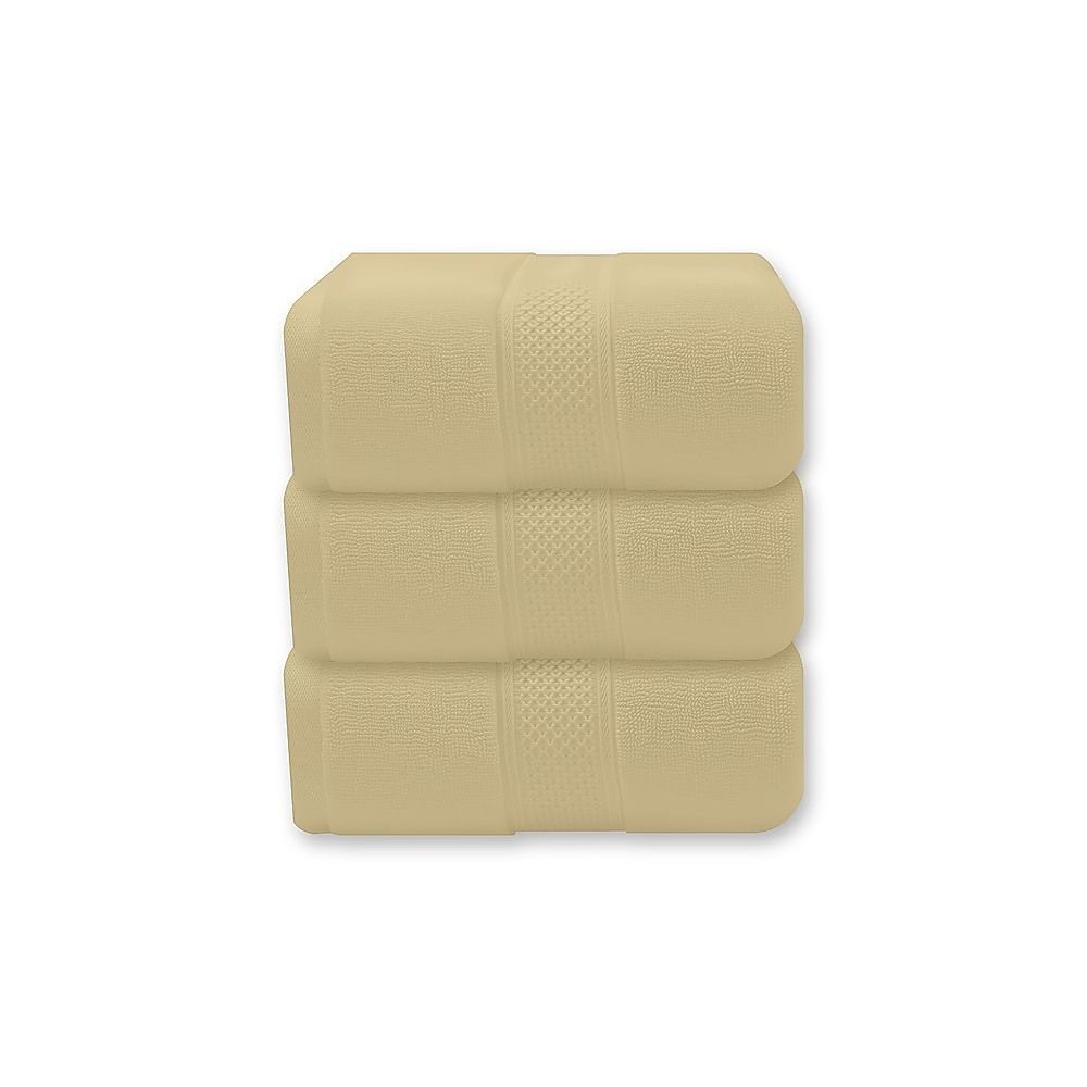 Bath Towels 500 GSM Beige Luxury Cotton Hotel Towel 4 Pack Super Absorbent Soft Drying Comfort