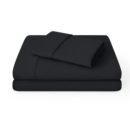 Microfiber Sheet Set 4 Piece Queen Black Deep Pocket Bed Sheets Soft Breathable Easy Care Bedding V63-957851
