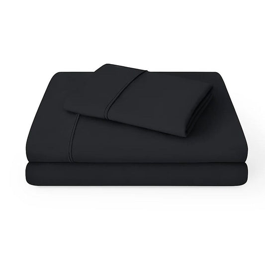 Microfiber Sheet Set 4 Piece Queen Black Deep Pocket Bed Sheets Soft Breathable Easy Care Bedding V63-957851